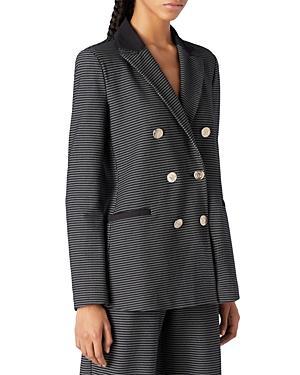 Double-Breasted Jersey Jacquard Blazer Product Image