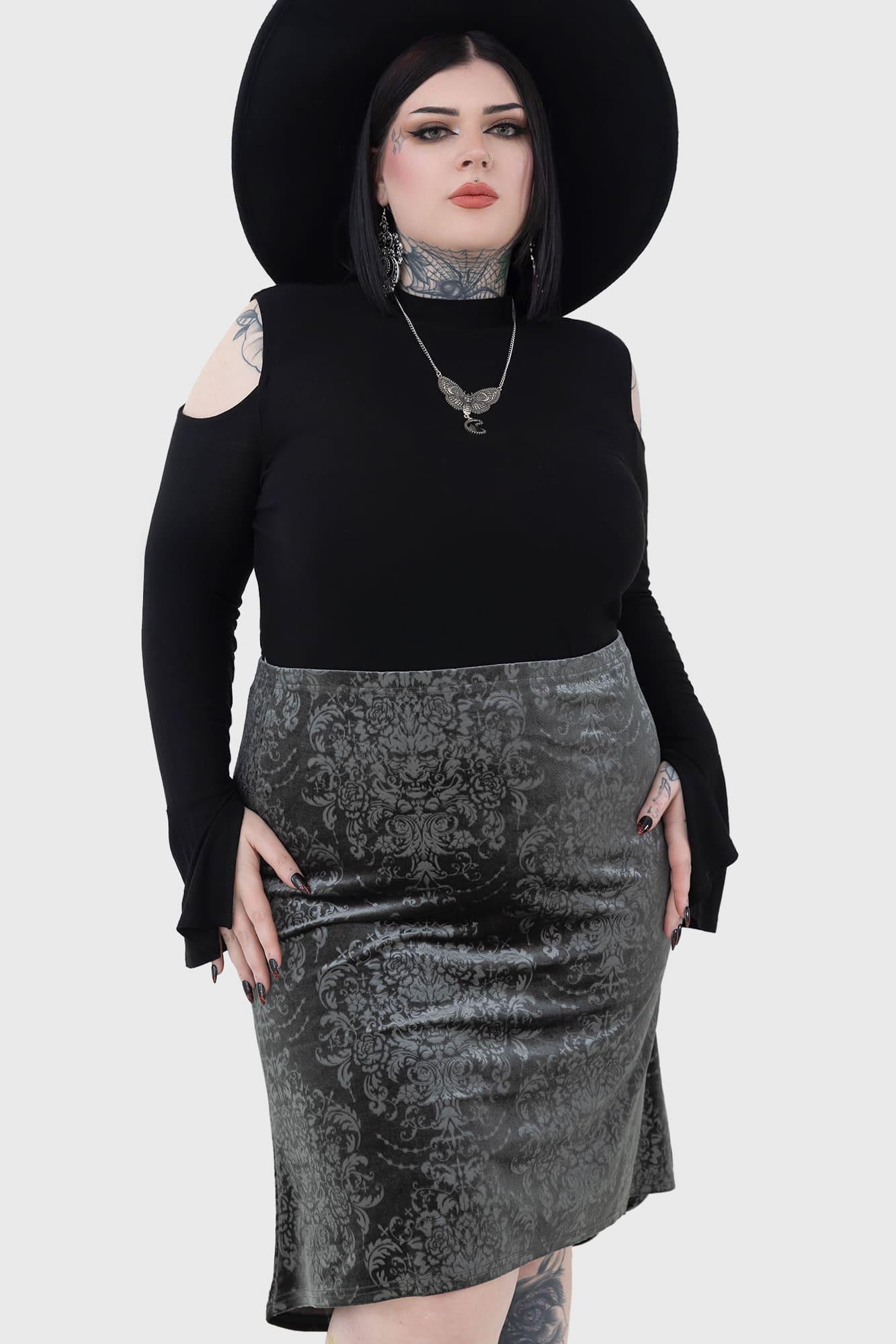 Haunted Lover Midi Skirt [PLUS] Female product image