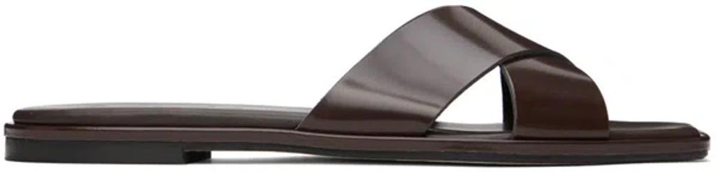 Sonia Leather Slides In Moka product image