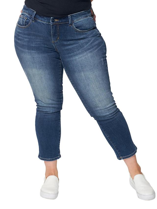 Womens Straight-Leg Ankle-Crop Jeans Product Image