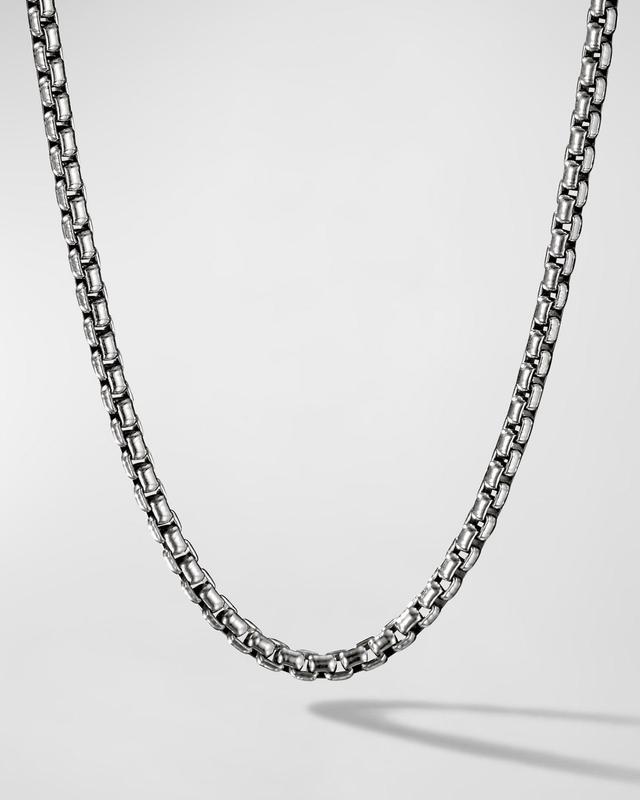 Mens Box Chain Necklace in Sterling Silver, 3.6mm Product Image