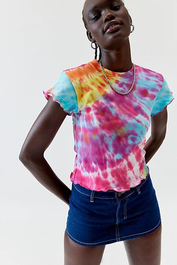 Urban Renewal Remade Tie-Dye Baby Tee Womens at Urban Outfitters Product Image