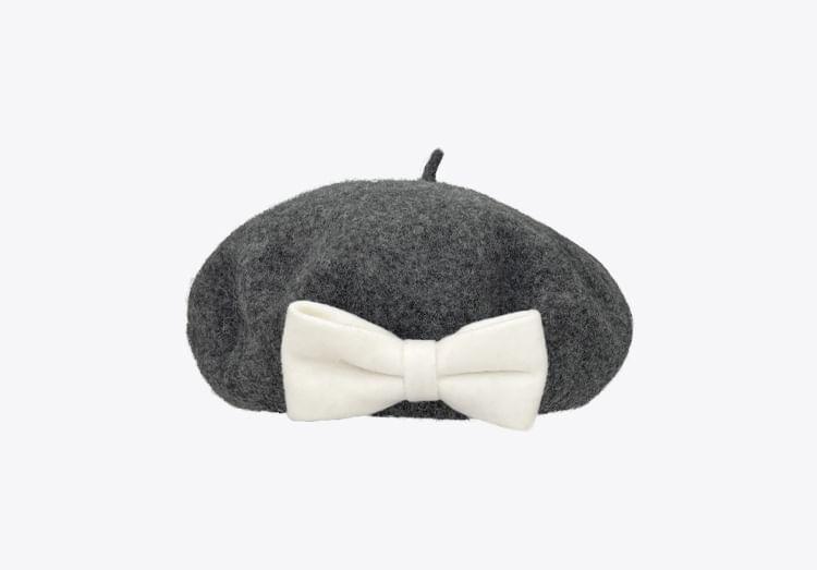 Bow Beret Hat Product Image