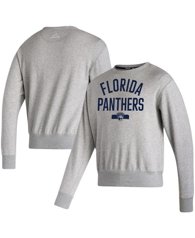 Mens adidas Gray Florida Panthers Vintage-Like Pullover Sweatshirt Product Image