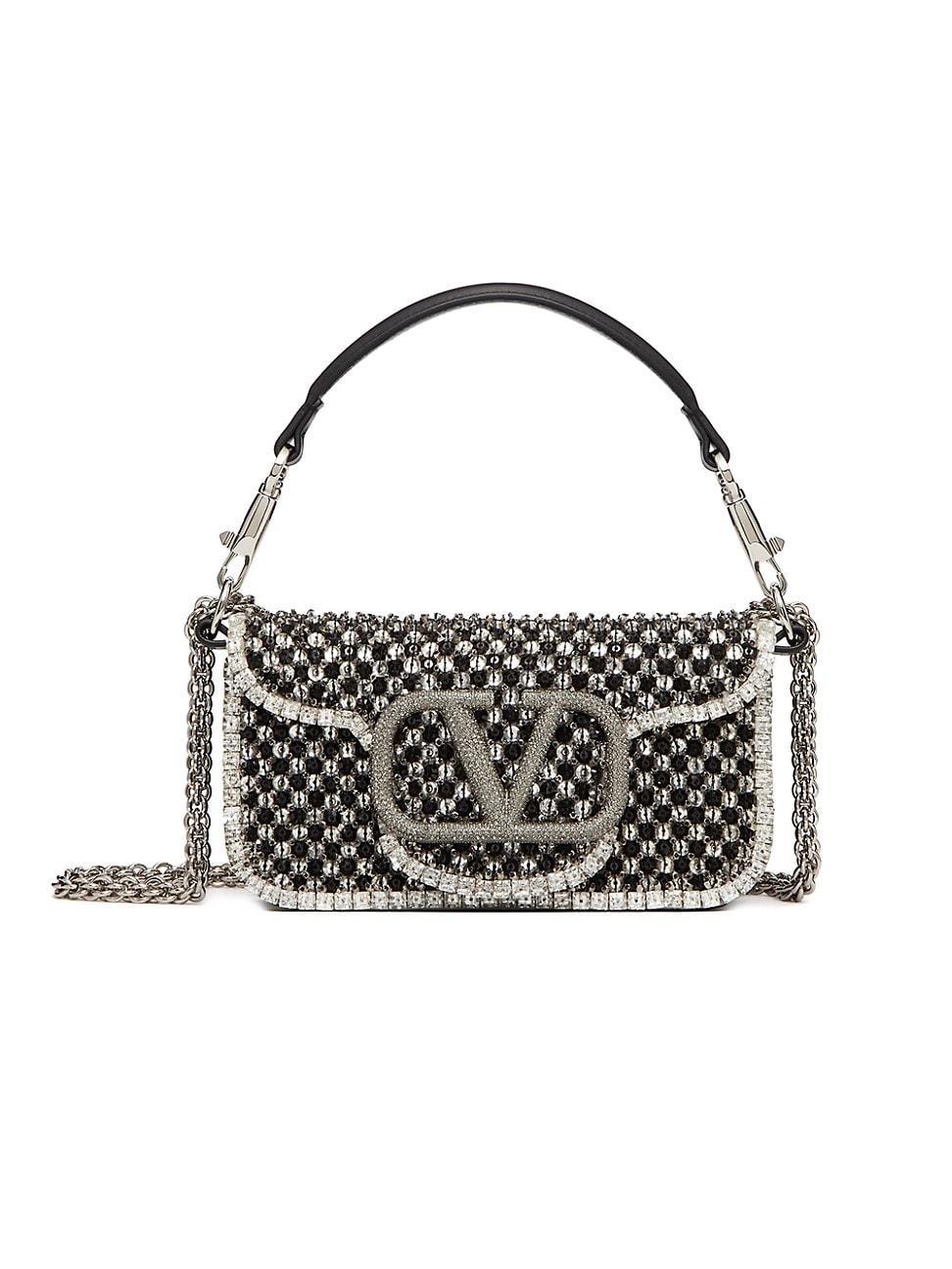 Valentino Garavani Small Loc Crystal & Bead Embellished Polka Dots Shoulder Bag Product Image