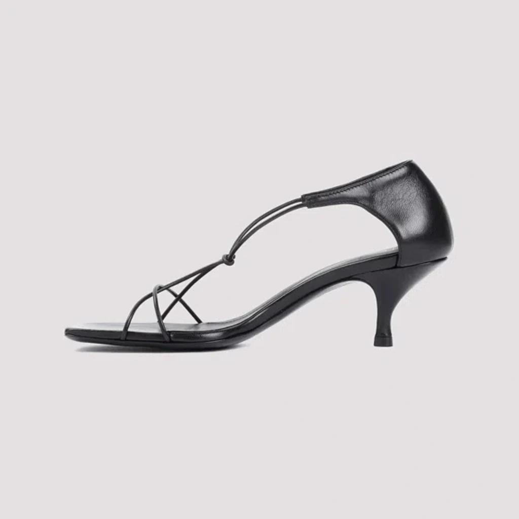 TOTÊME Black Leather Knot Sandal Product Image