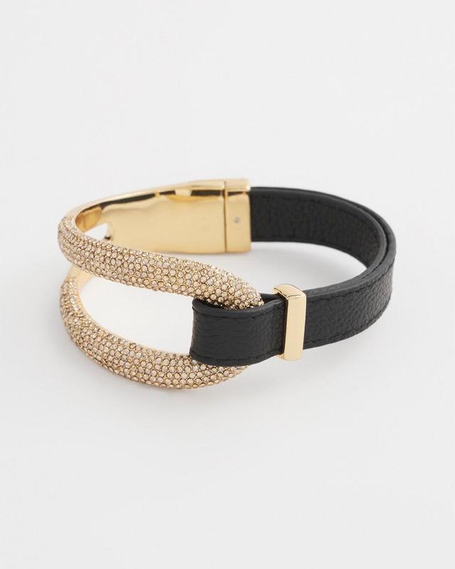 Leather Pavé Magentic Bracelet Product Image