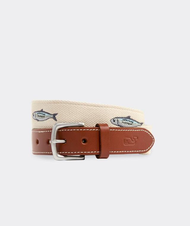 Fish Embroidered Canvas Club Belt Product Image