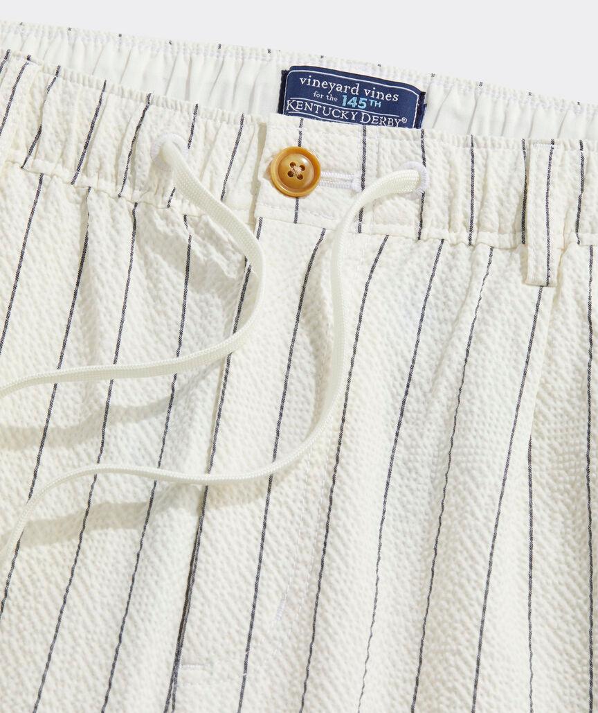 Kentucky Derby Seersucker Pleated Pull-On Pants Product Image