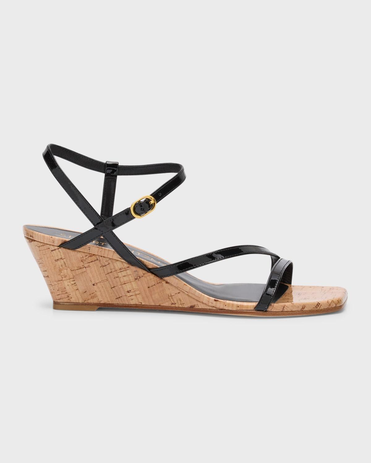 Oasis Patent Ankle-Strap Wedge Sandals Product Image