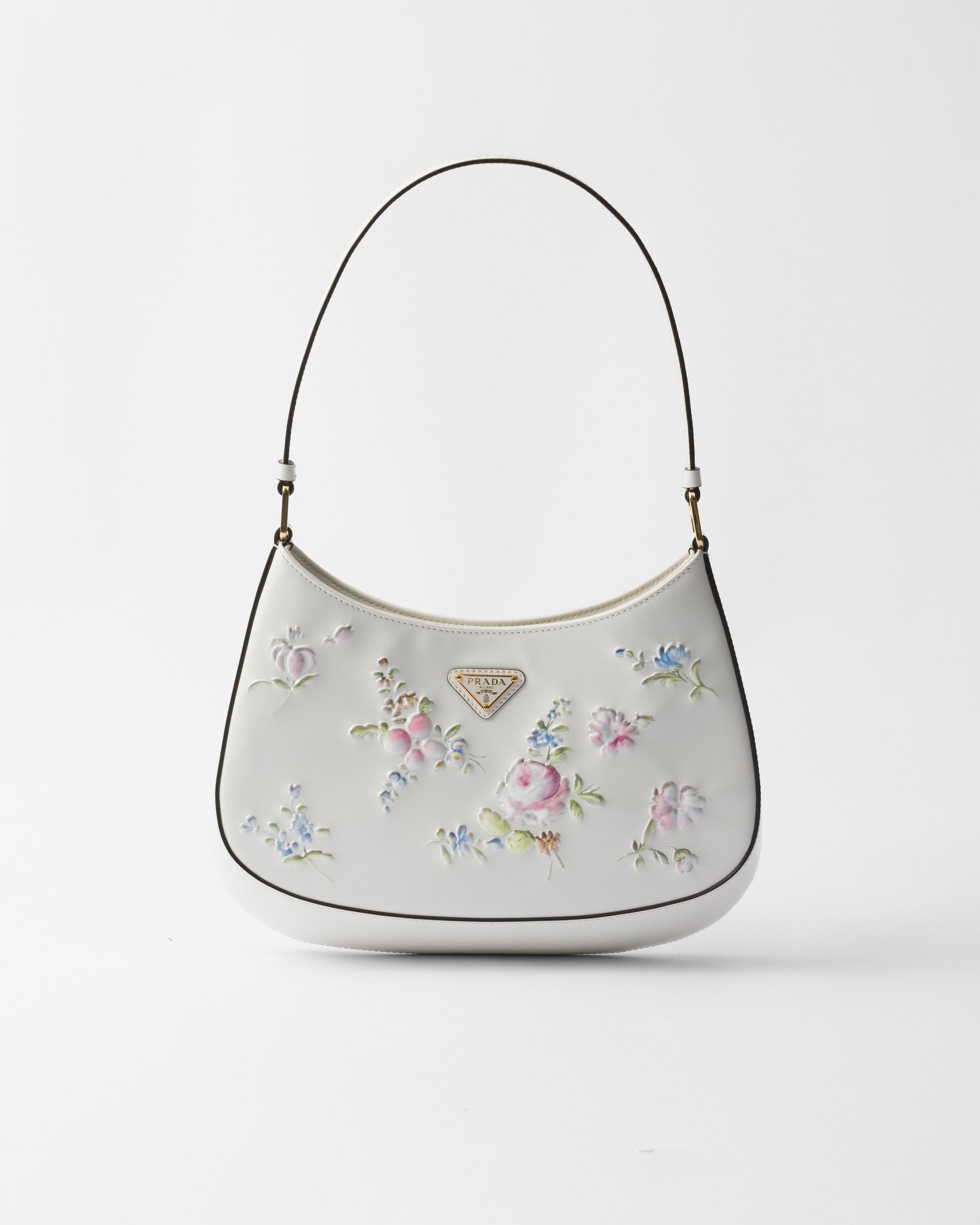 Prada Cleo printed brushed leather shoulder bag Product Image