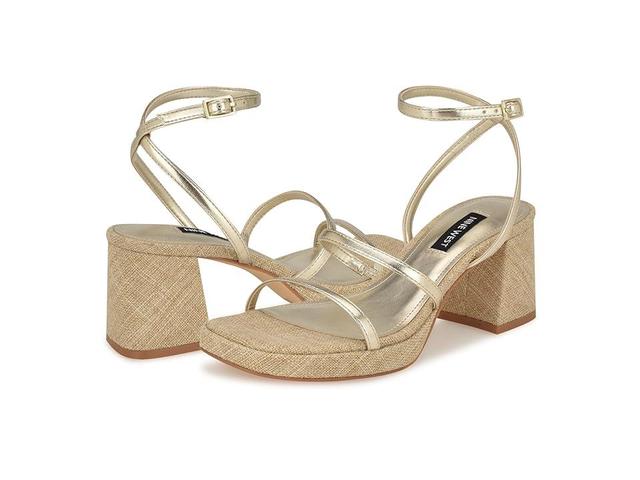 Nine West Womens Flame Square Toe Strappy Dress Sandals Product Image