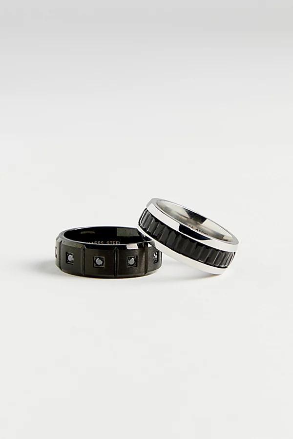 Rubio Stainless Steel Ring Set Mens at Urban Outfitters Product Image