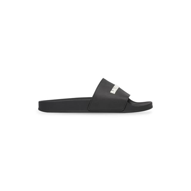 Men's Pool Slide Sandal in Black/white Product Image