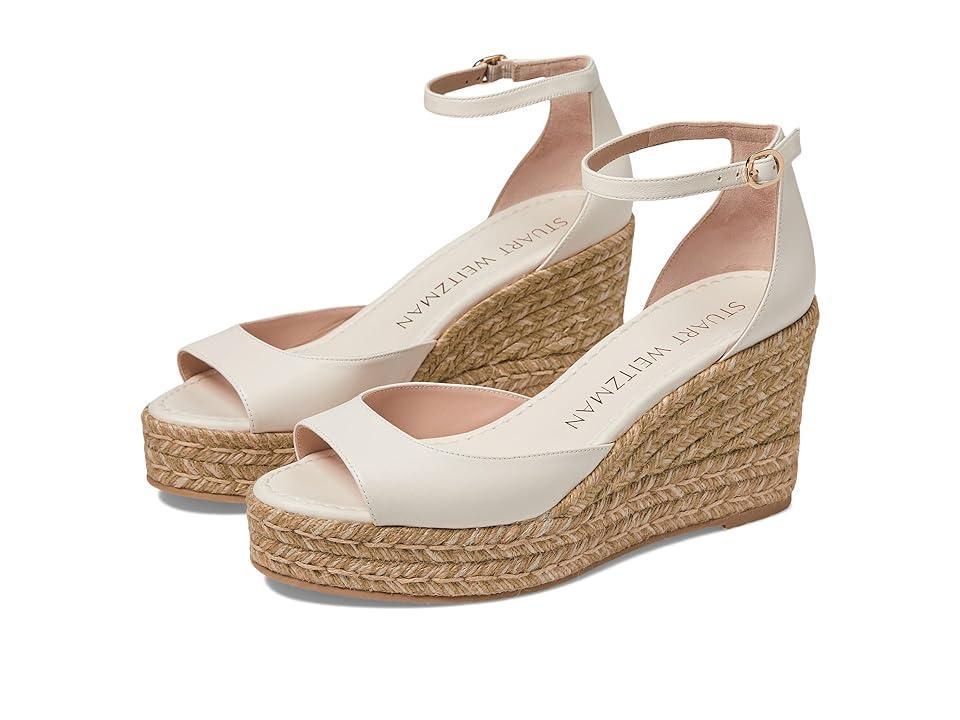 Nudista Leather Ankle-Strap Wedge Espadrilles Product Image