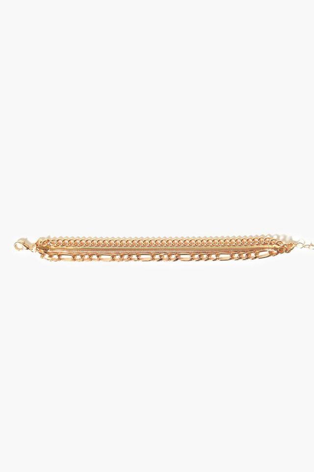 Tiered Figaro & Curb Chain Bracelet | Forever 21 Product Image