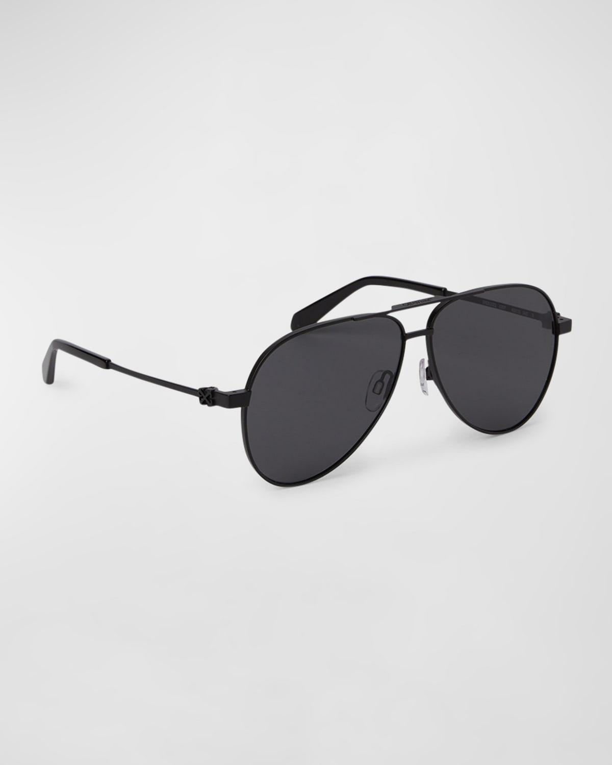 Mens Ruston Double-Bridge Metal Aviator Sunglasses Product Image