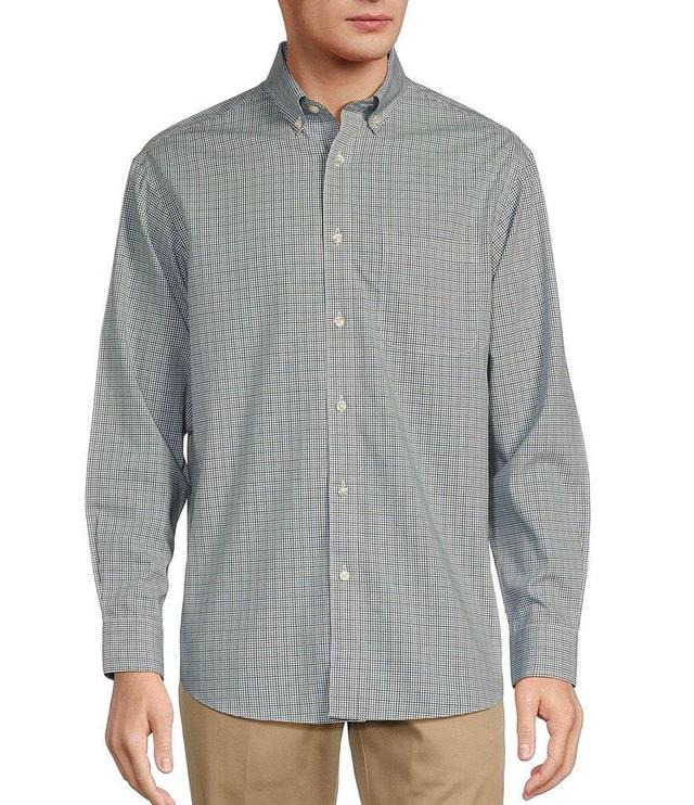 Gold Label Roundtree & Yorke Big & Tall Non-Iron Long Sleeve Mini Plaid Sport Shirt Product Image