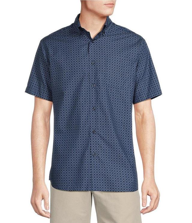 Daniel Cremieux Signature Label Medallion Print Poplin Short Sleeve Woven Shirt Product Image