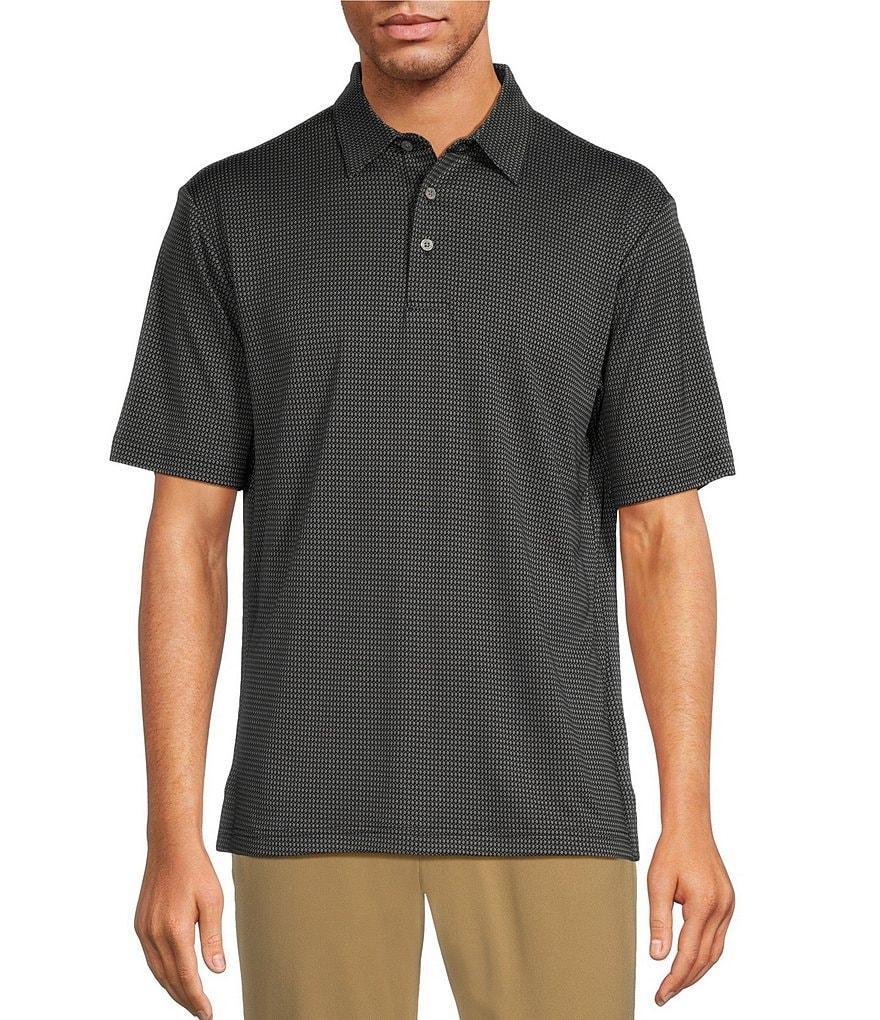 Roundtree & Yorke Big & Tall Performance Jacquard Polo Shirt Product Image