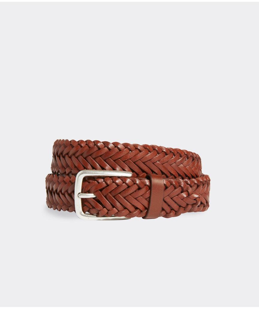 Flat Braided Leather Belt Product Image