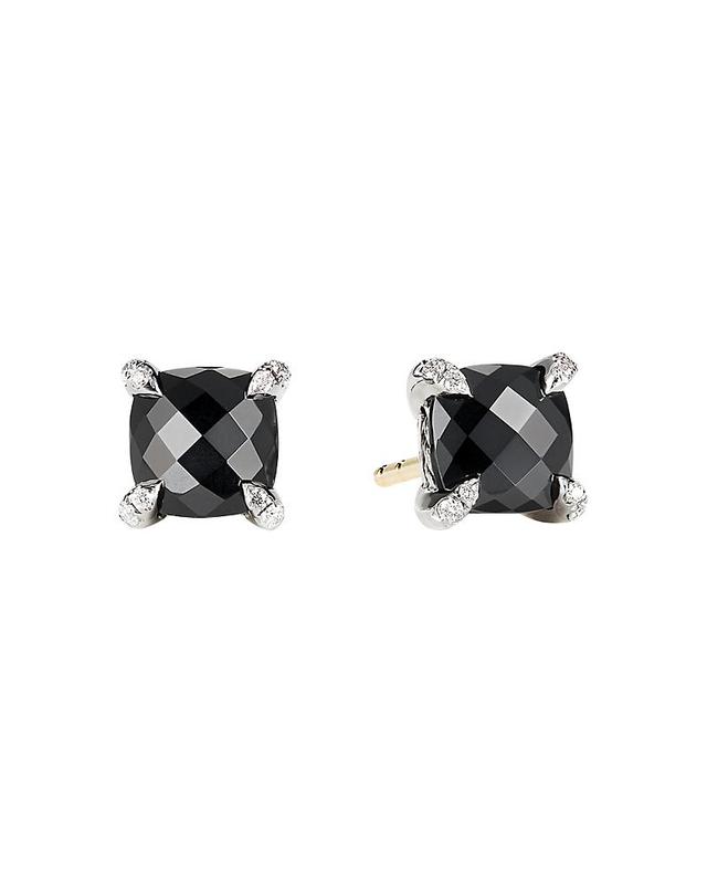 David Yurman Chatelaine Stud Earrings with Prasiolite and Diamonds Product Image