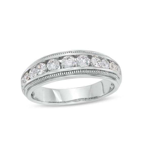 Men's 1 CT. T.w. Certified Lab-Created Diamond Band in 14K White Gold (F/Si2) Product Image