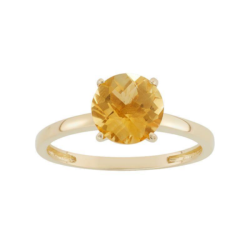 Designs by Gioelli Citrine 10k Gold Ring, Womens Orange Product Image