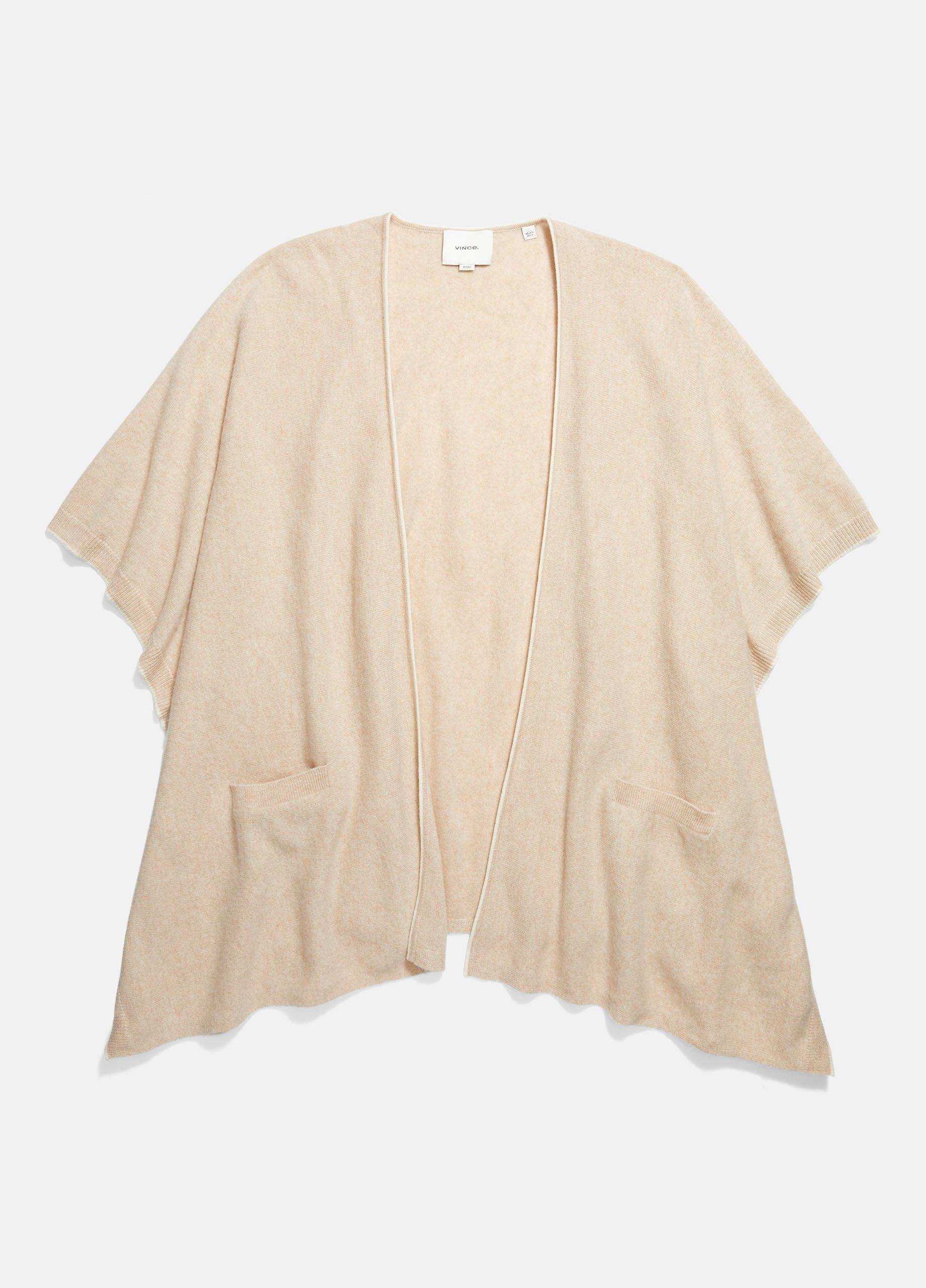 Tipped Jersey-Knit Cashmere Cape Product Image