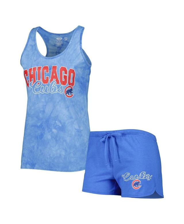 Womens Concepts Sport Royal Chicago Cubs Billboard Racerback Tank Top and Shorts Sleep Set Product Image