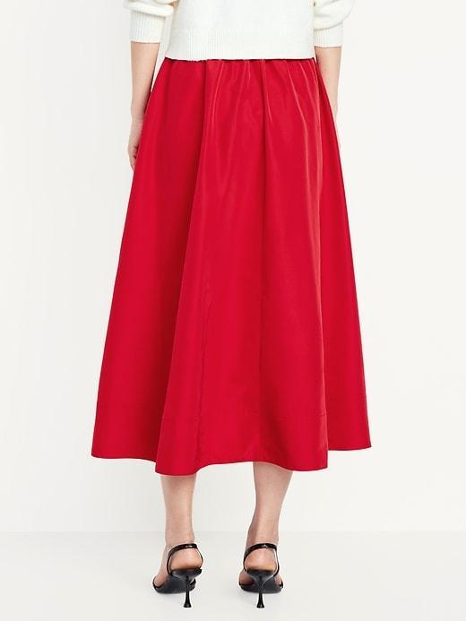 Taffeta Midi Swing Skirt Product Image