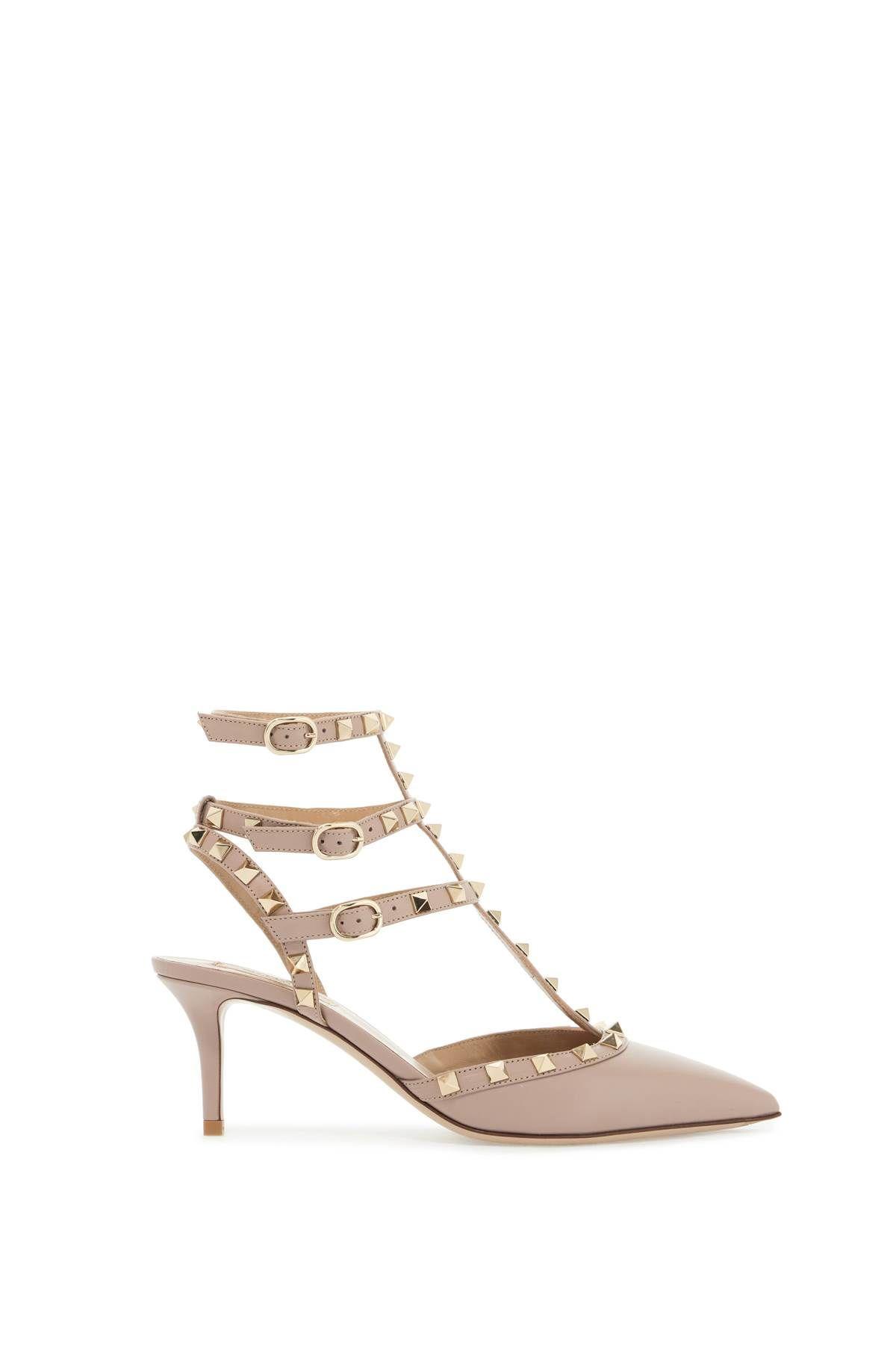 VALENTINO GARAVANI Rockstud Slingback Pumps In Neutro Product Image