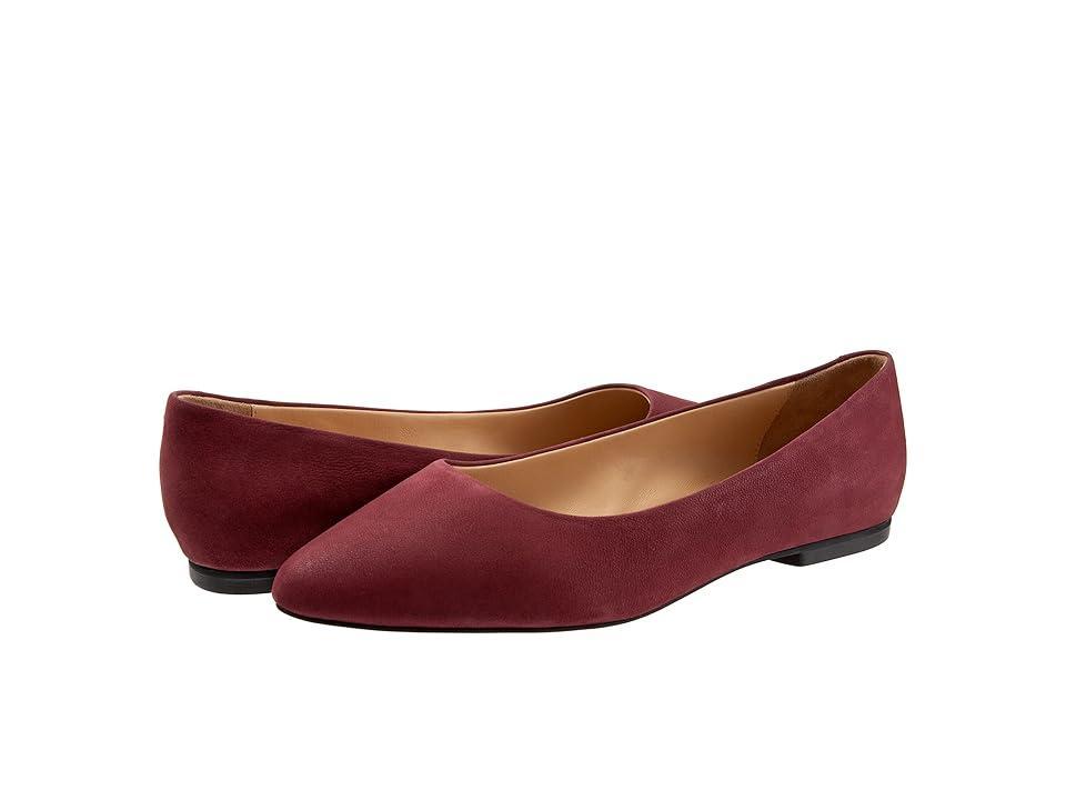 Trotters Estee (Dark Cherry Nubuck) Women's Slip-on Dress Shoes Product Image