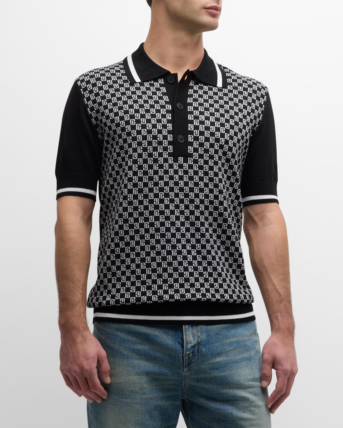 Mens Mini Monogram Wool Polo Shirt Product Image