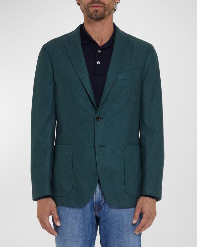 Mens Patch-Pocket Solid Blazer Product Image