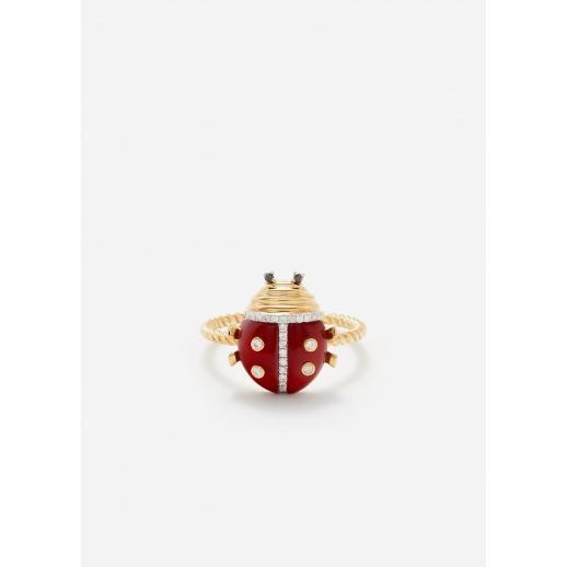 MINI BAGUE COCCINELLE OR JAUNE Product Image