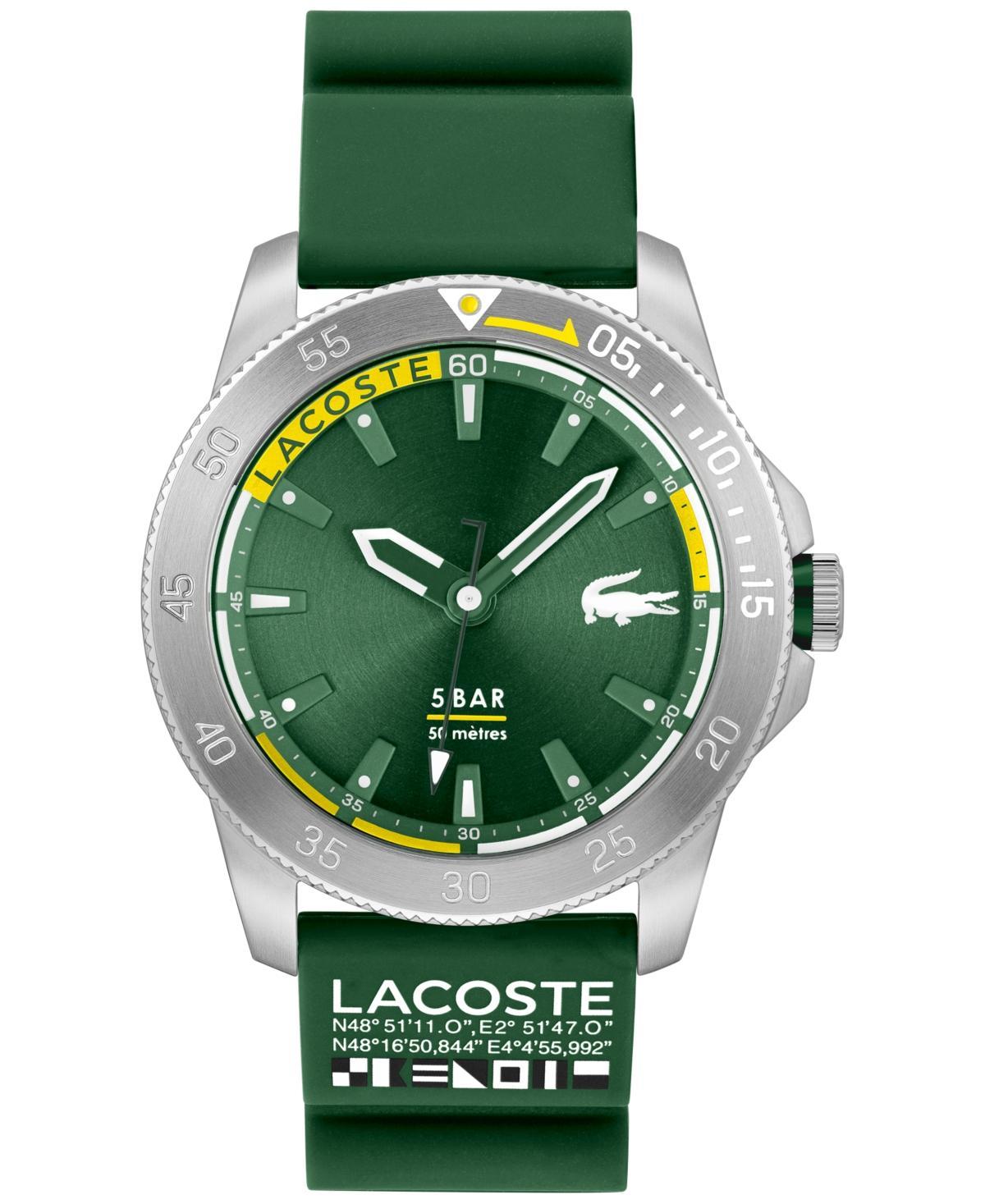 Lacoste Mens Regatta Analog Green Silicone Strap Watch Product Image