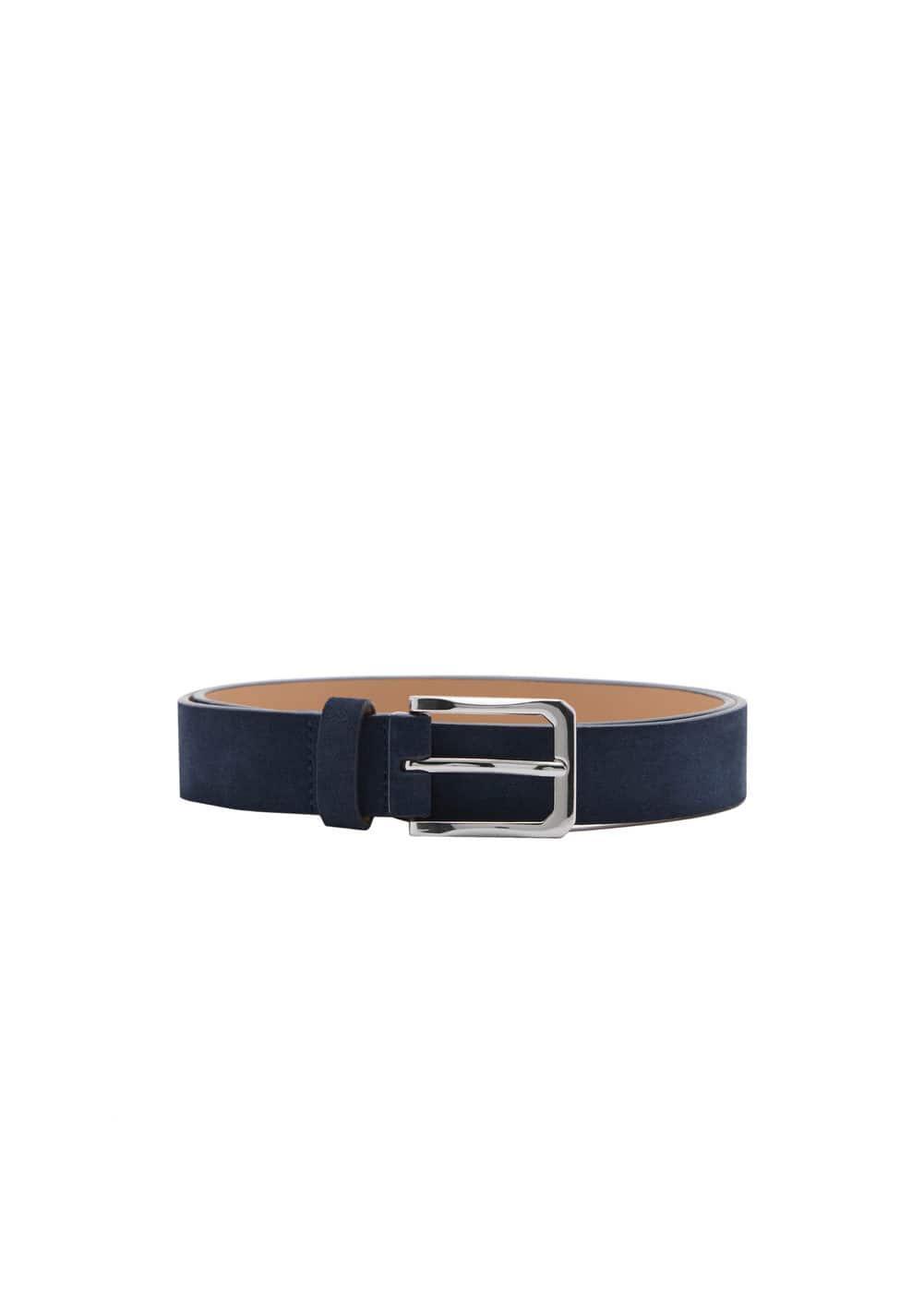 Suede leather belt - Men | MANGO USA Product Image