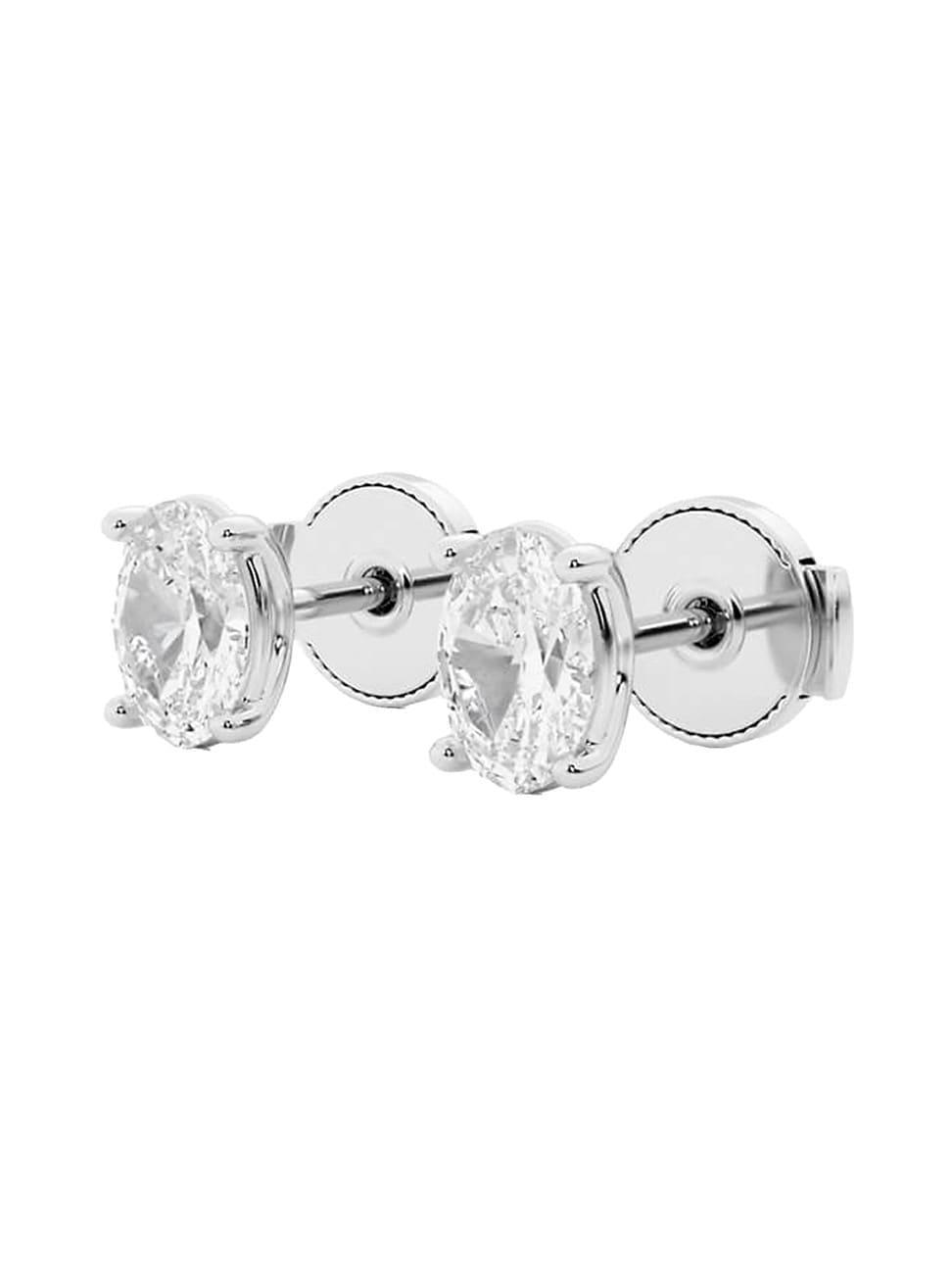 Womens Ethereal 14K White Gold & 1 TCW Lab-Grown Diamonds Stud Earrings Product Image