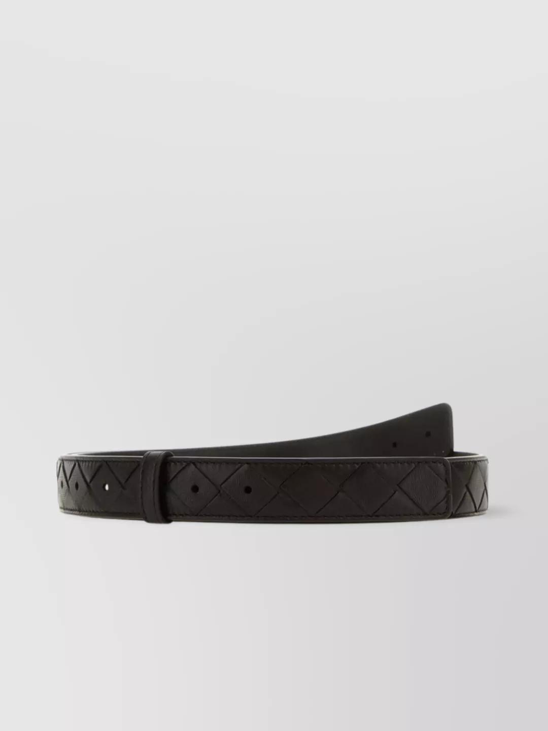 Quilted Loop Leather Belt Product Image