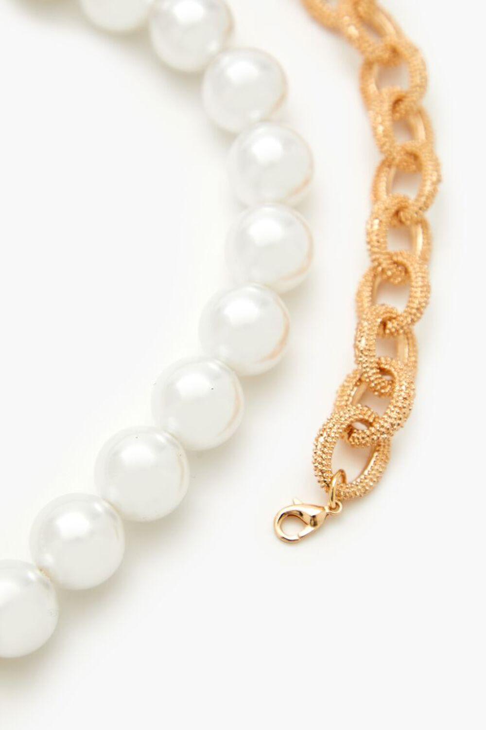 Faux Pearl Cross Necklace Set | Forever 21 Product Image