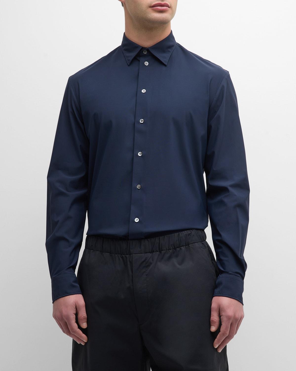 Emporio Armani Stretch Jersey Button-Up Shirt Product Image