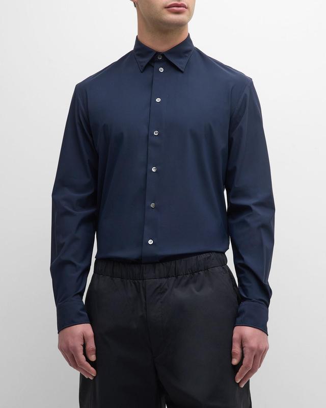 Emporio Armani Stretch Jersey Button-Up Shirt Product Image