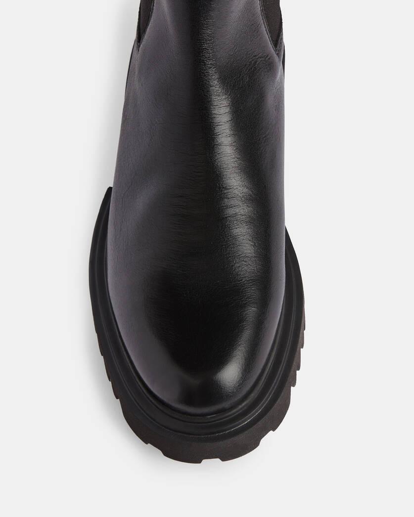 AllSaints Mens Leather Hallie Boots, Black, Size: UK 6/US 9/EU 39 Product Image