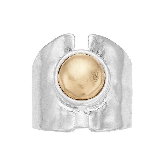 Bella Uno Two-Tone Ring, Womens Silver Product Image