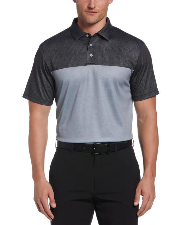 Pga Tour Mens Airflux Birdseye Block Print Short-Sleeve Golf Polo Shirt Product Image