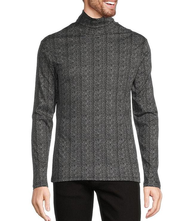 Murano Liquid Luxury Collection Slim Fit Houndstooth Turtleneck Pullover Product Image