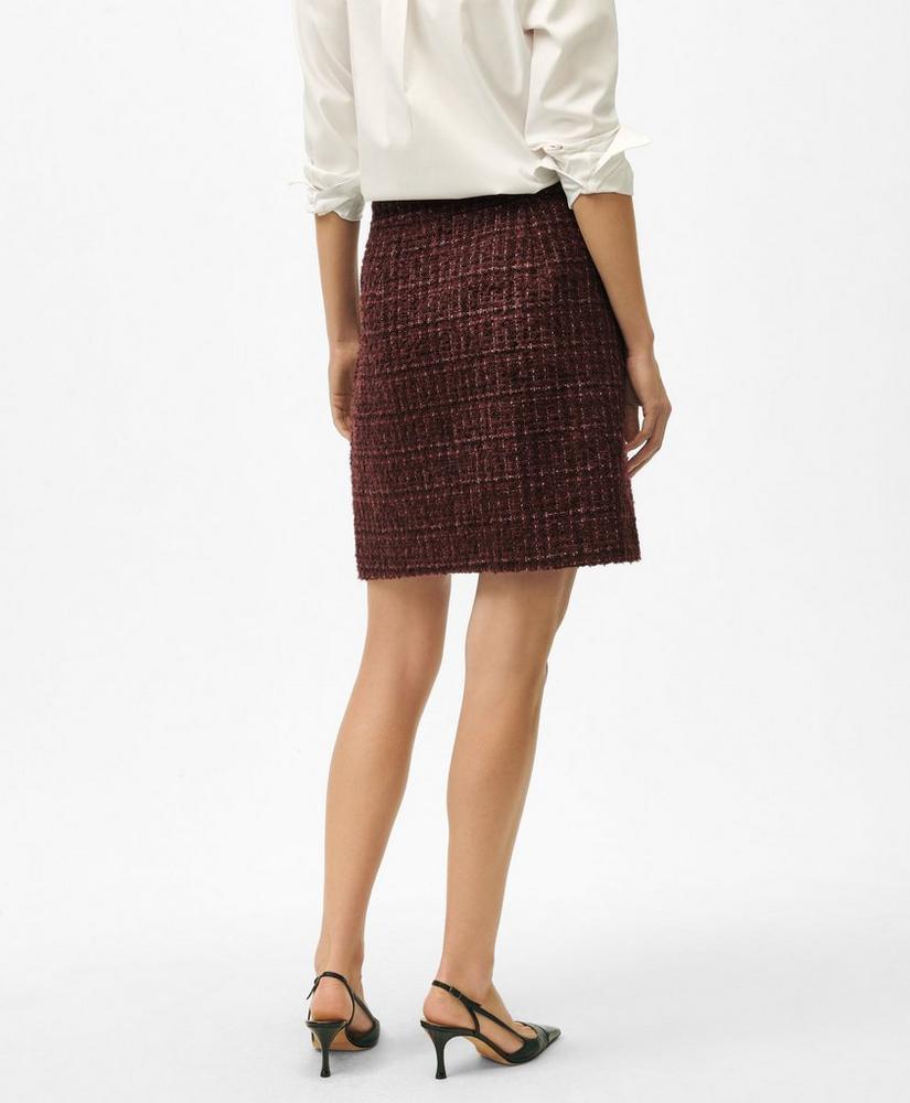 A-Line Skirt in Cotton-Wool Blend Boucle Product Image