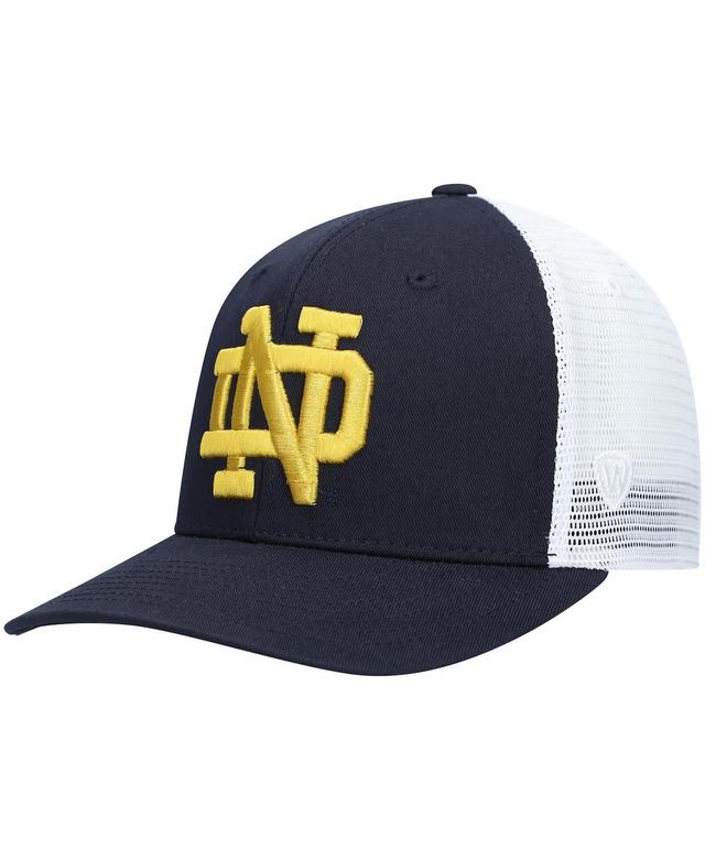 Mens Top of the World Navy Notre Dame Fighting Irish Trucker Snapback Hat Product Image