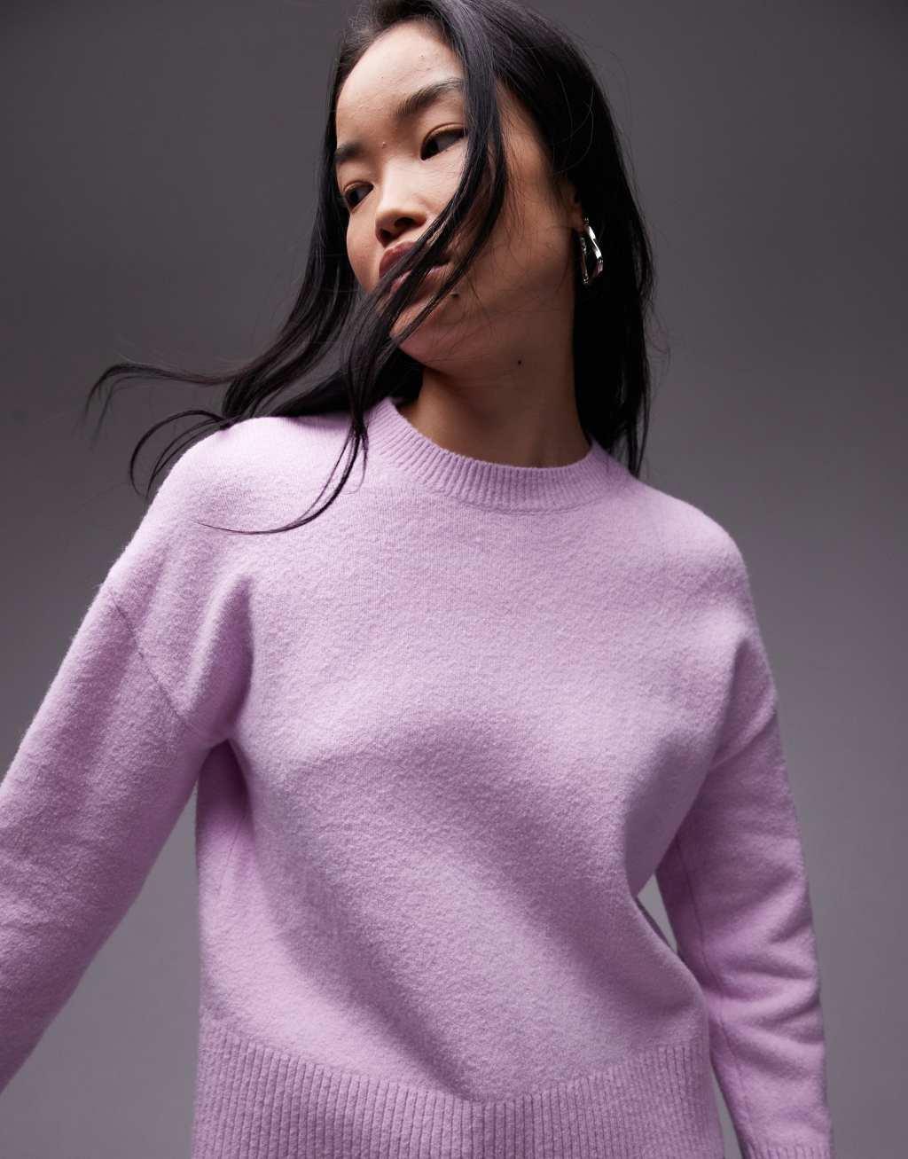 & Other Stories crew neck sweater in pink Product Image